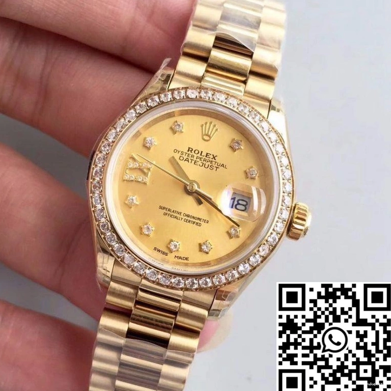 Lady Champagne 28MM Datejust Rolex 279138RBR Gold Dial Yellow 0428